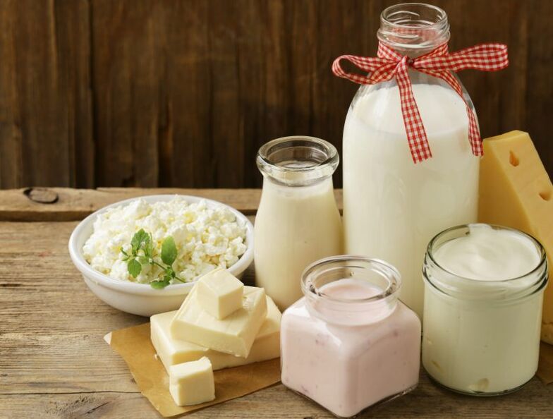 Productos lácteos para bajar de peso. 